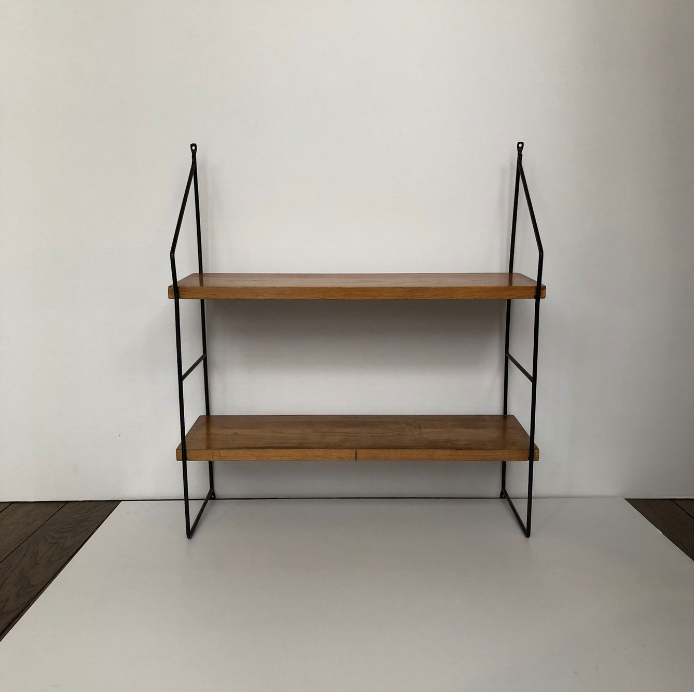 Vintage wall mount wood and metal