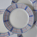 6 anciennes assiettes plates lunéville brigitte