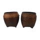 Pair of caches old rattan