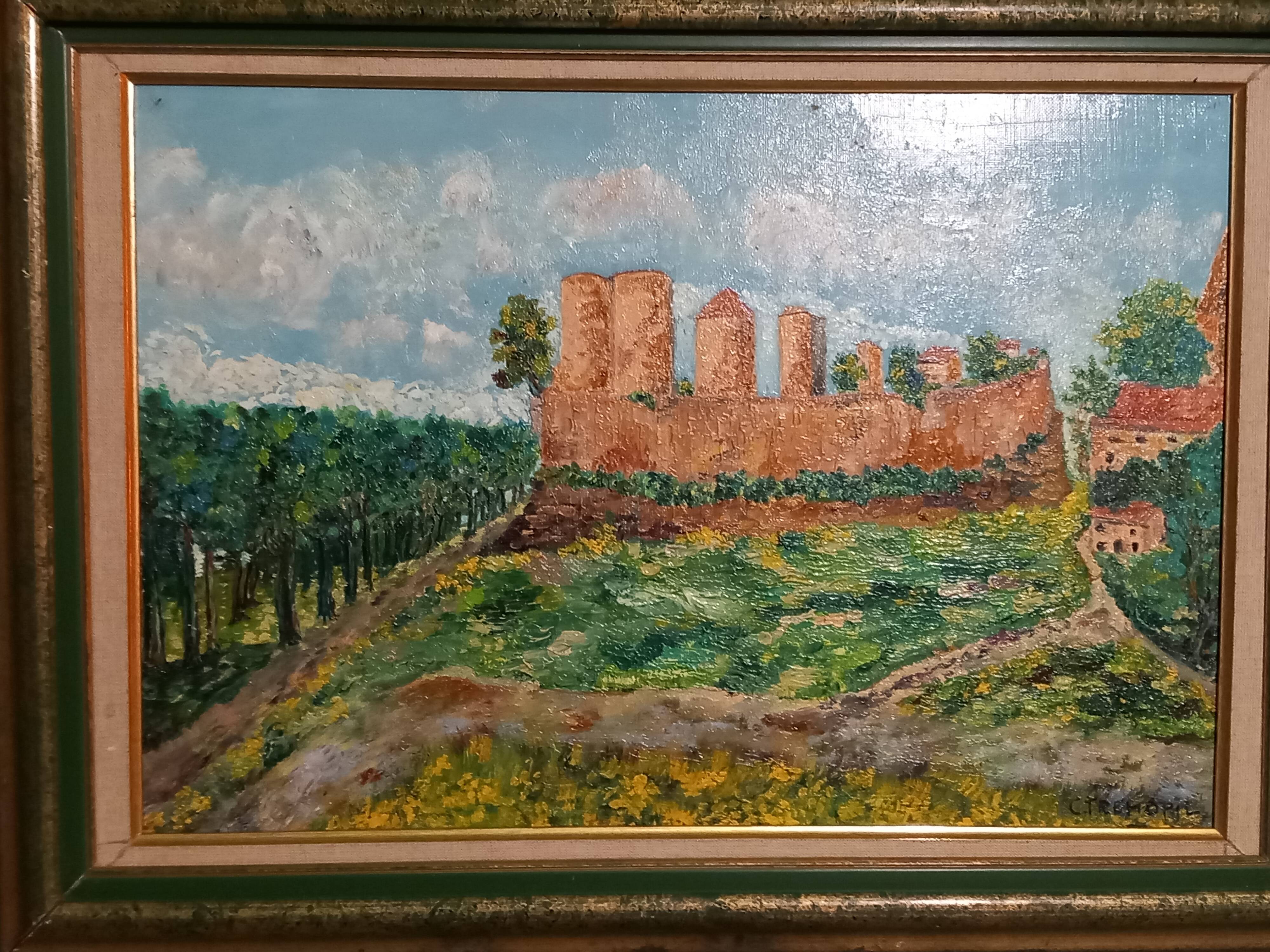 Oil on canvas signed-illustration