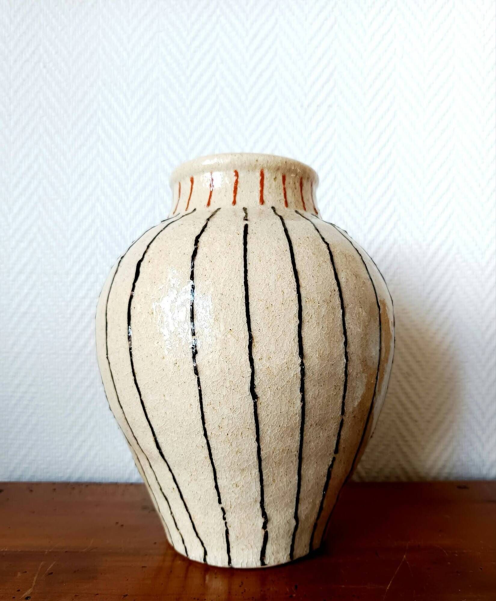 Brutalist ceramic vase