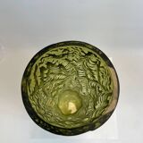 textured glass vase