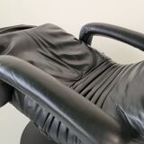 Fauteuil Jori Yoga Relax cuir noir