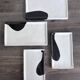 Lot of 4 rectangular glazed terracotta plates.