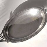 Coupe à fruits, corbeille à pain en métal argenté