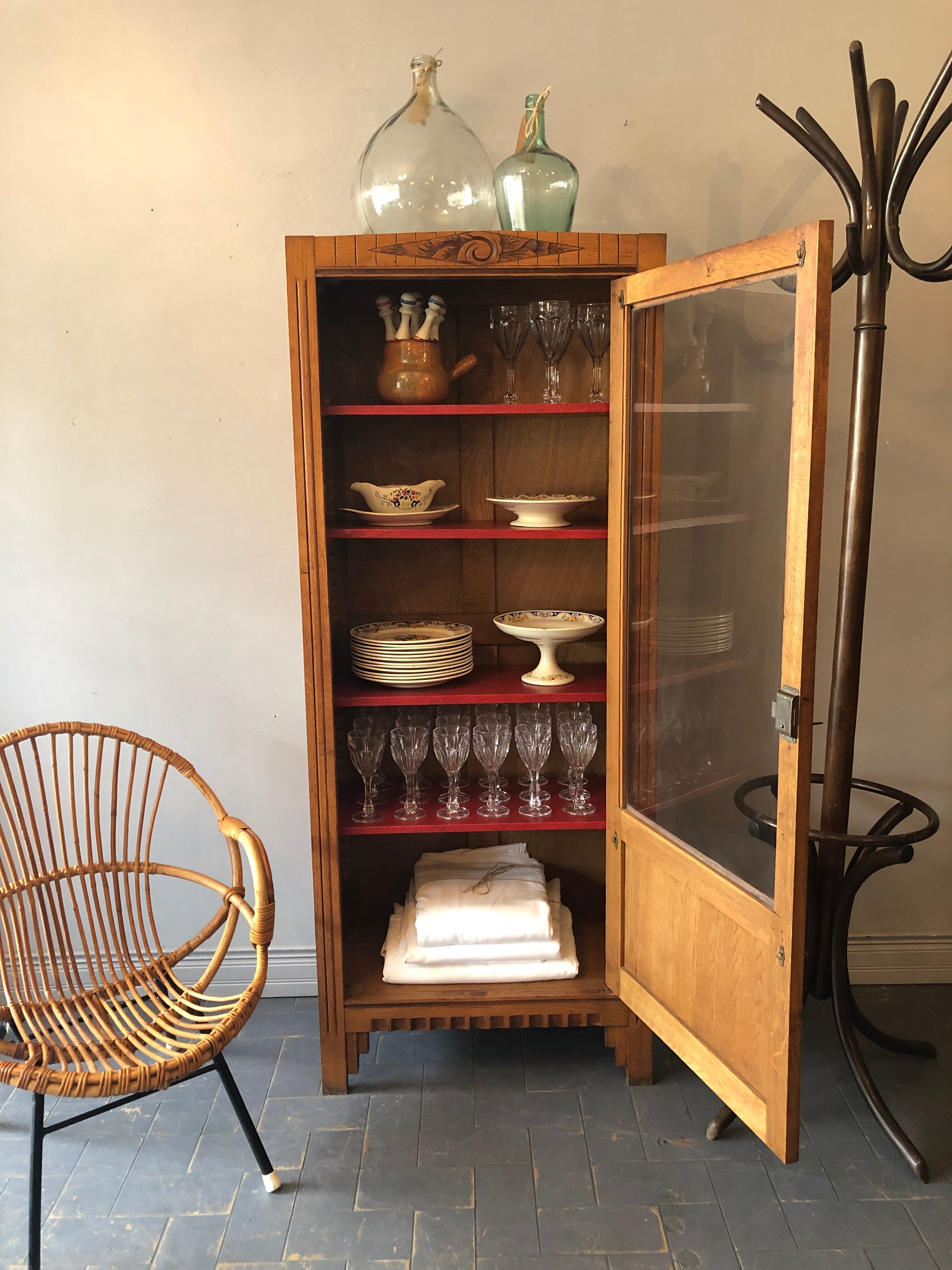 Art Deco glass cabinet