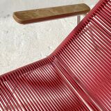 Vintage 1970s Elefant Möbel Spaghetti reclining chair for the garden.