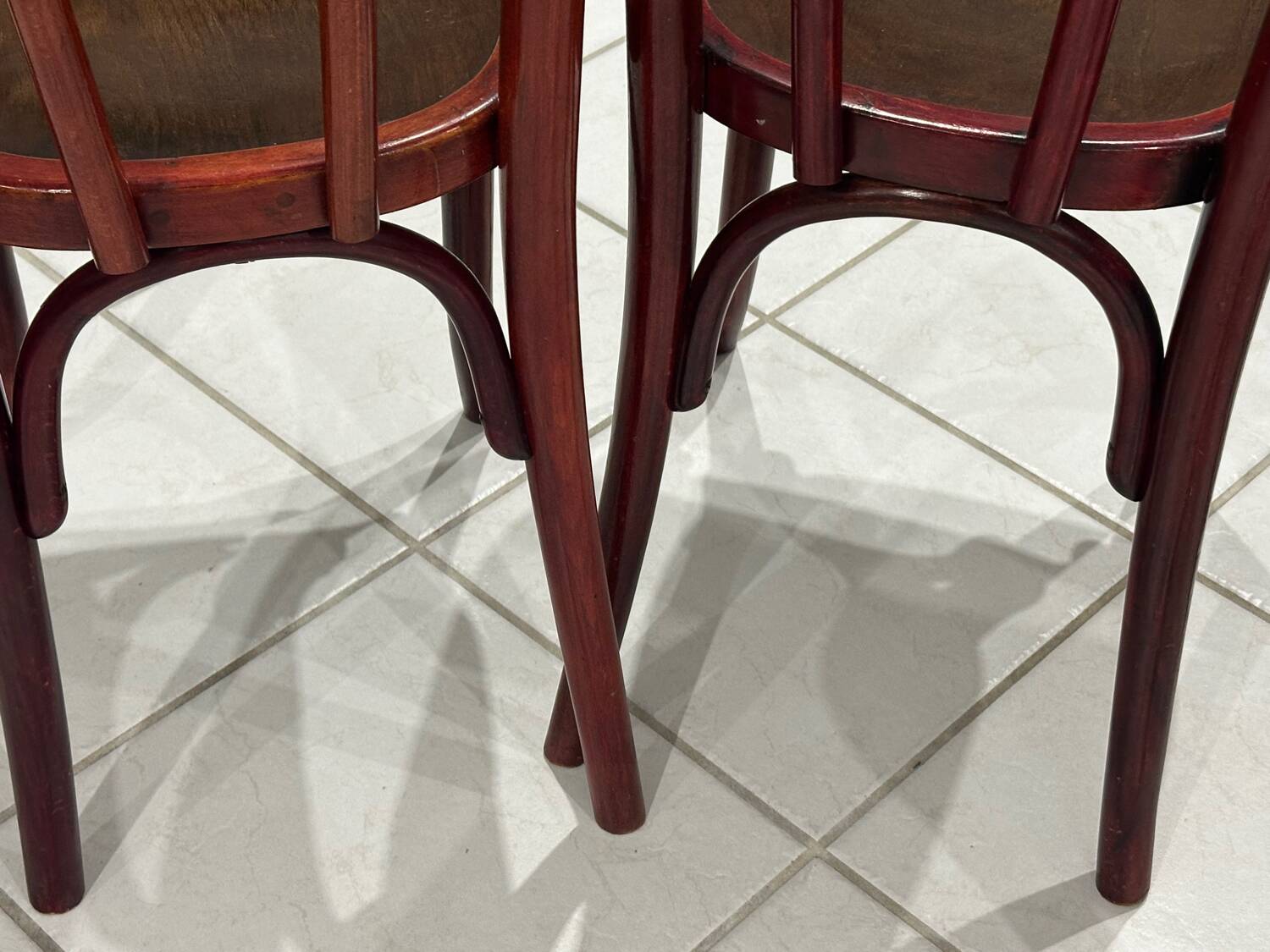 Set of 4 Thonet bistro chairs from the 1920s.