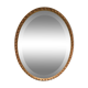 Bevelled golden oval mirror 40x51cm