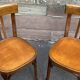 set of 4 Viennese curved wood chairs Restaurant Paris bistro Baumann