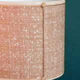 Table lamp in wool tweed and foot in cream color wood
