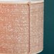 Table lamp in wool tweed and foot in cream color wood