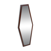 Hexacon Art Deco vintage mirror from the 1950s in wenge.
