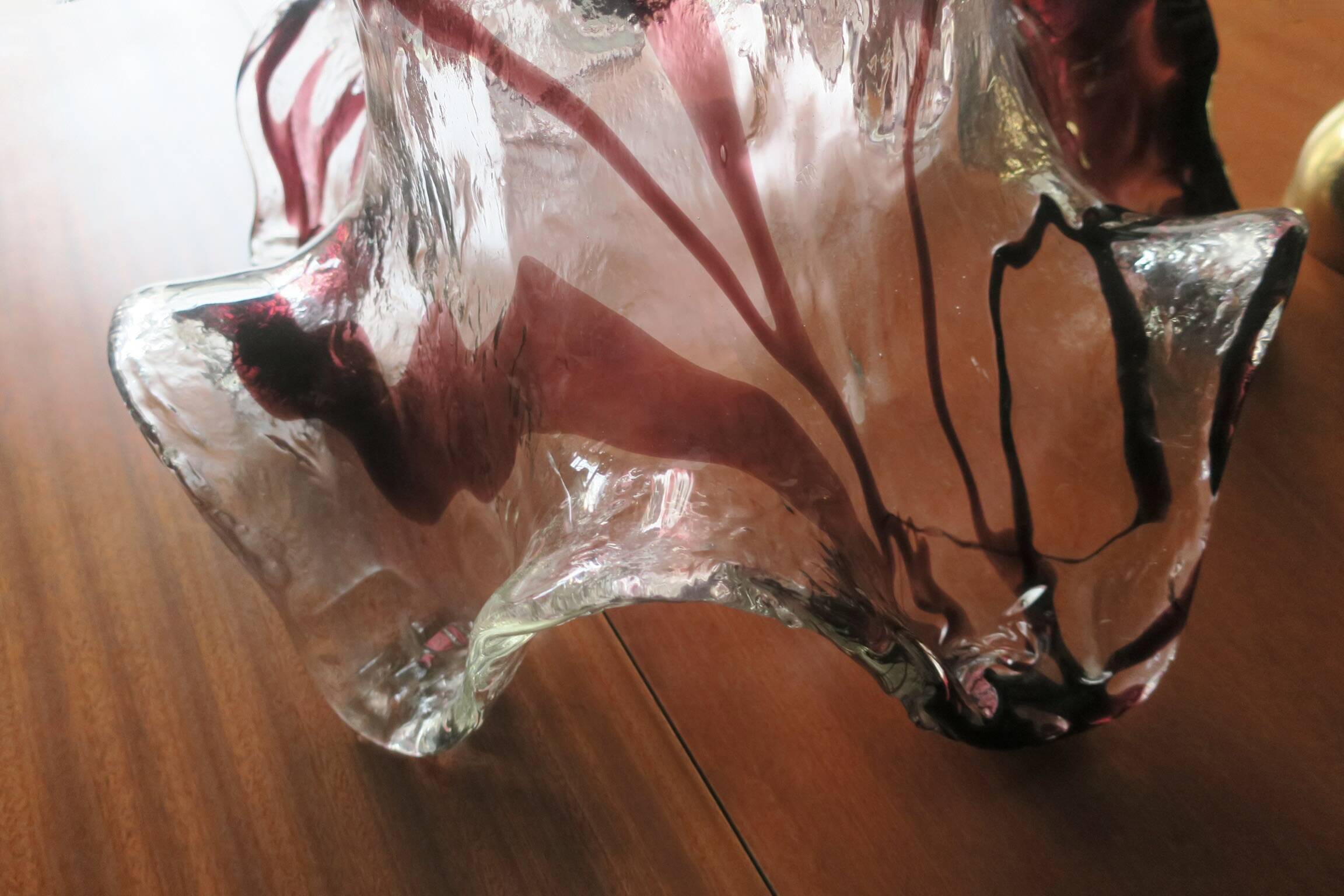 Large art glass pendant light, Pertti Santalahti for Humppila, Norway 1960s