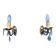Vintage French Crystal Wall Sconces: Victorian Bronze & Brass Pair
