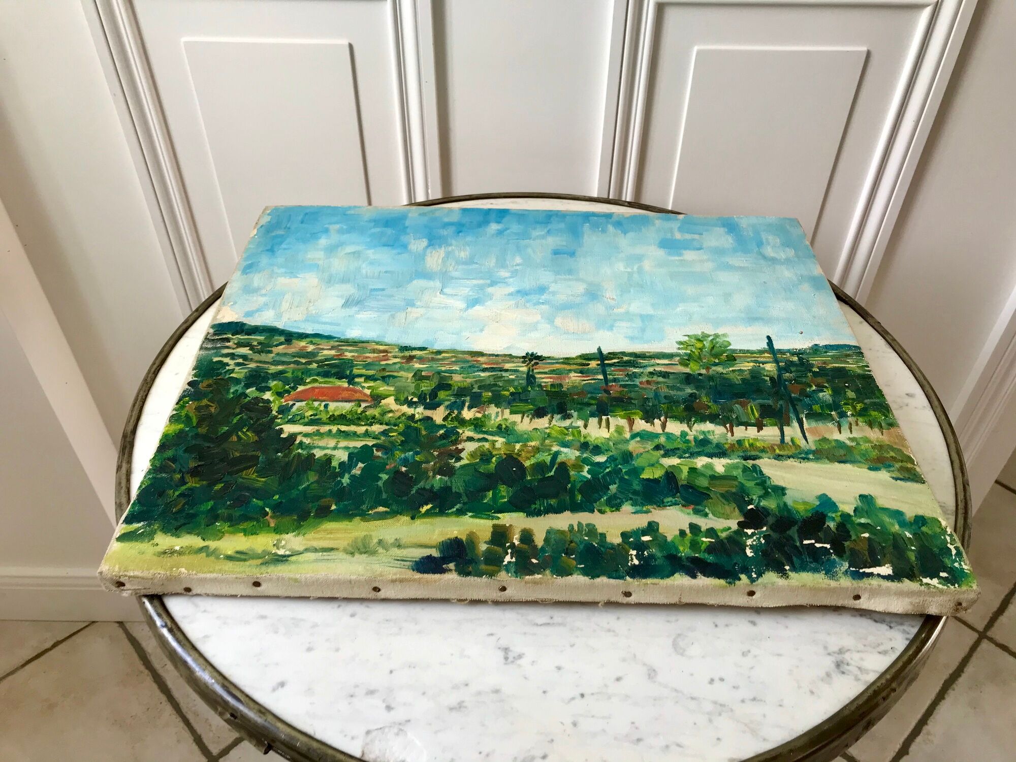 painting / oil on canvas landscape ancient countryside twentieth century