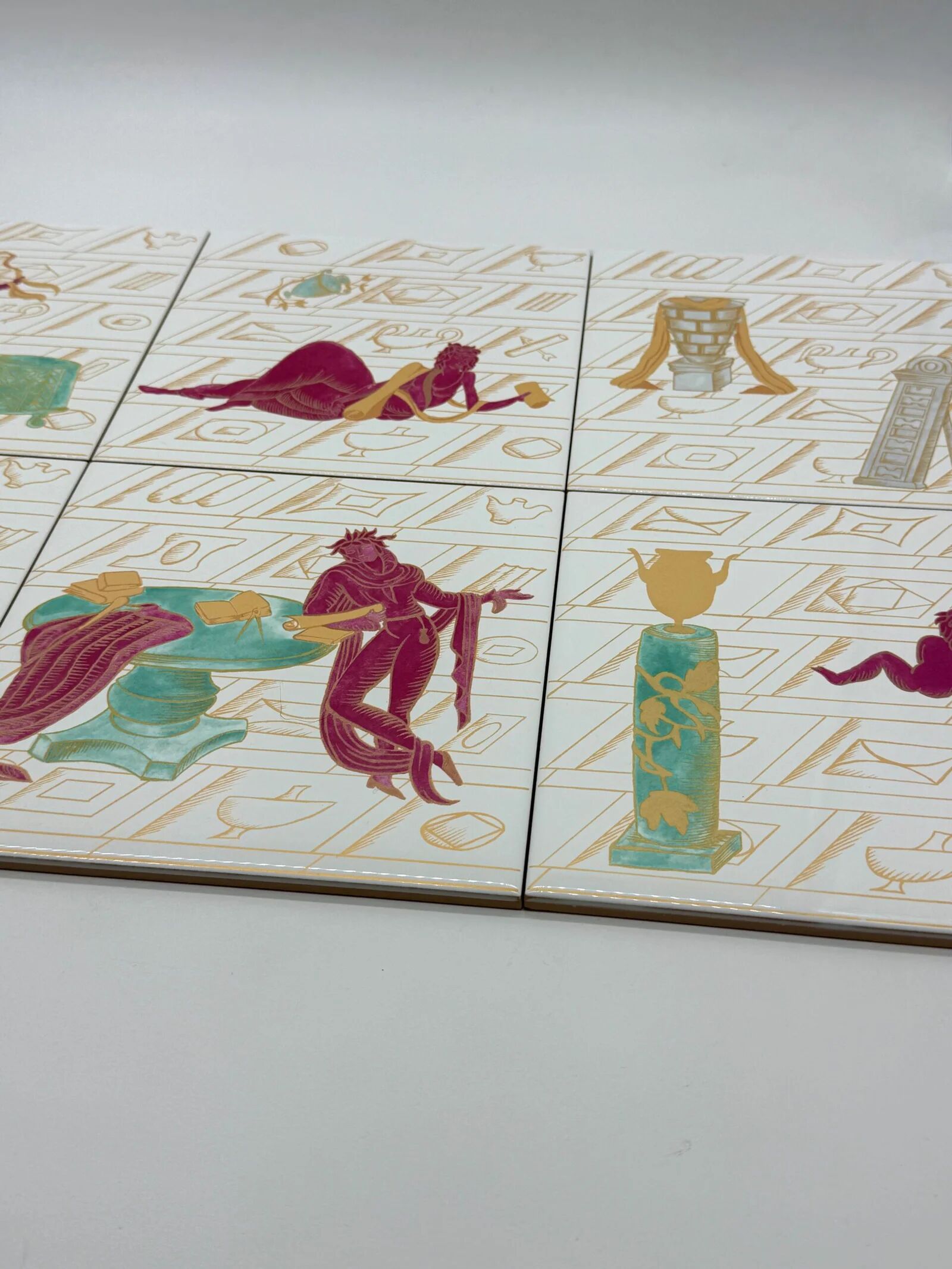 Gio Ponti ceramics — "The Classical Conversation", 1980s