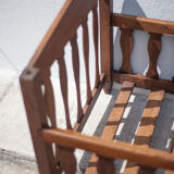 Children's wooden bed, old baby bed, children's bedroom bed, vintage decor