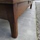 Rustic farmhouse coffee table with two drawers, solid oak, 19th century - 1.97m