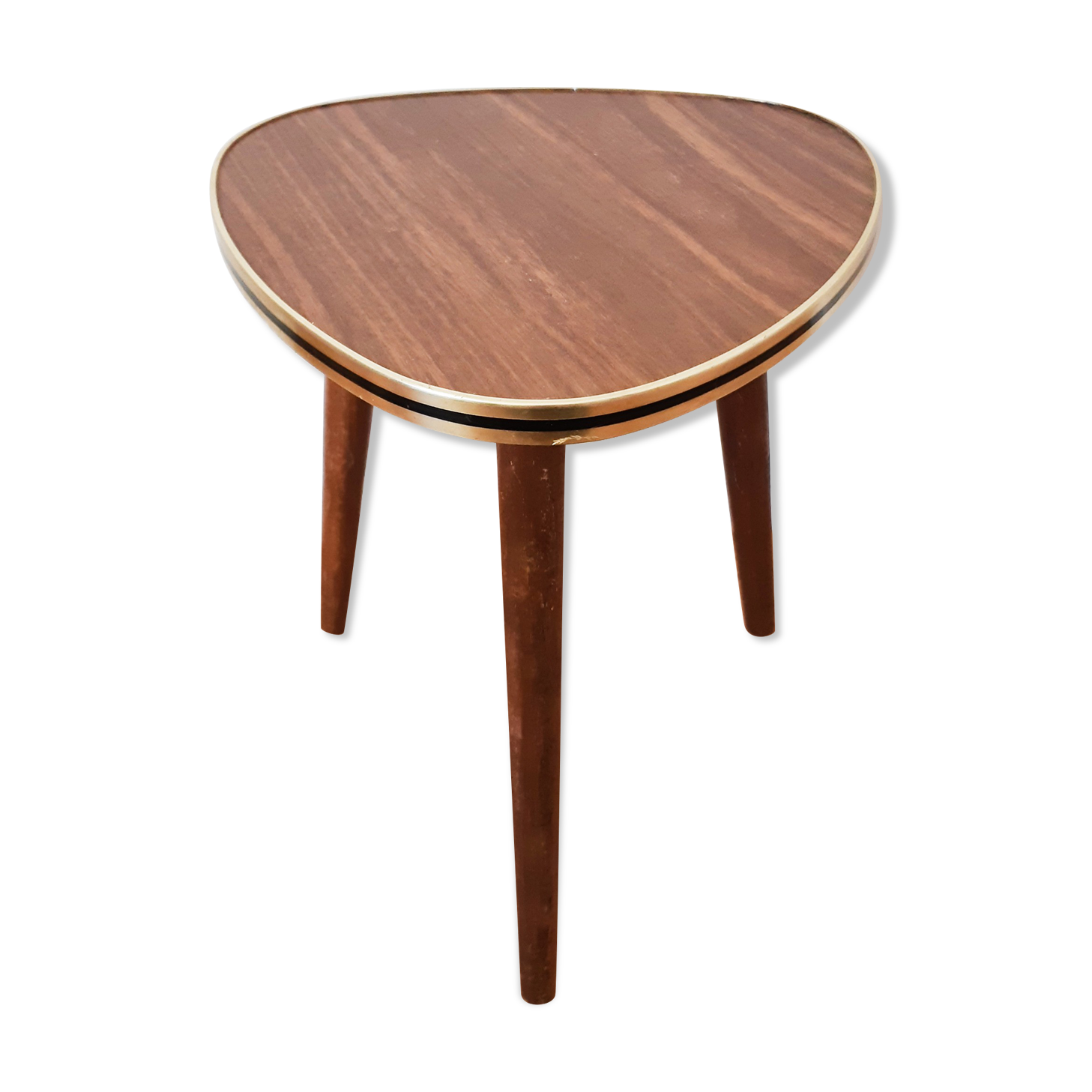 Wooden pedestal table, vintage French, 50s