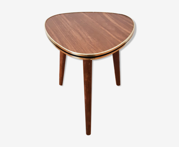 Guéridon en bois, vintage français, années 50