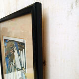 Illustration of a stained glass window by Mackintosh