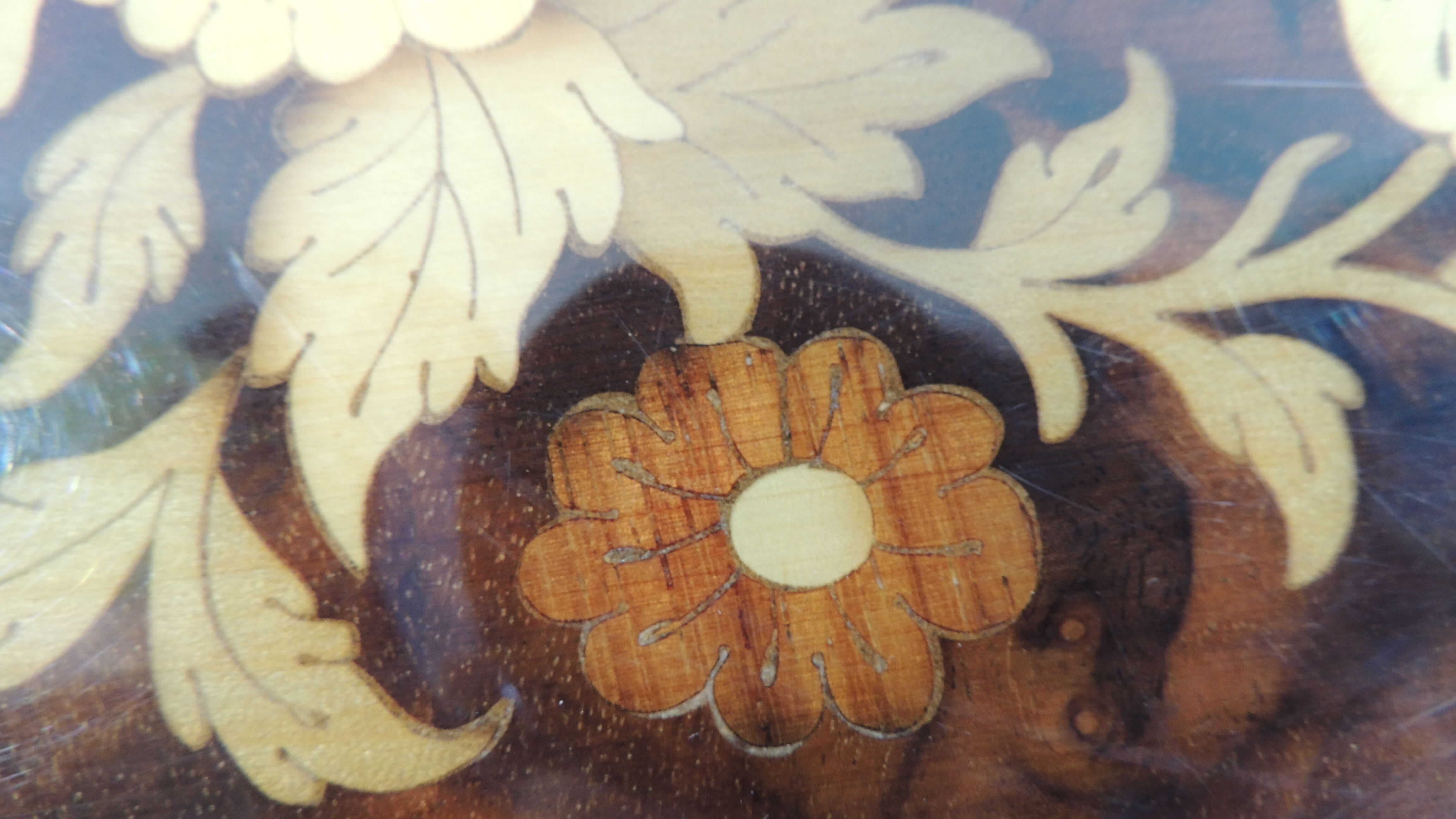 Plateau de service Italian Sorrento Novelty Inlaid Wood Works /vintage