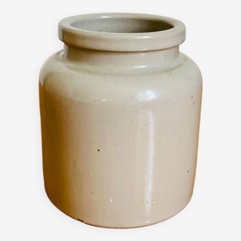 Vintage cream stoneware pot