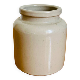 Vintage cream stoneware pot