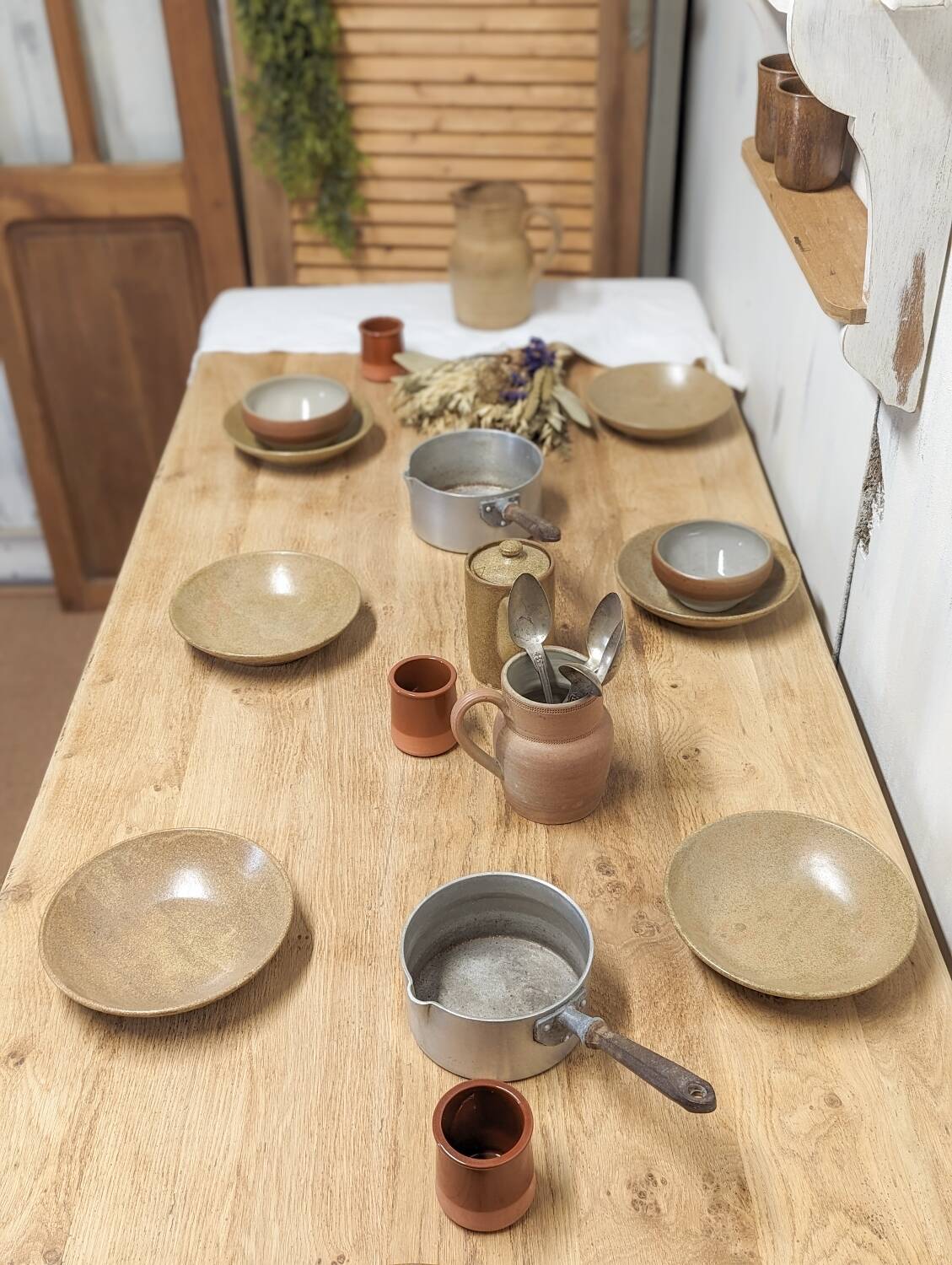 Table de ferme en chêne