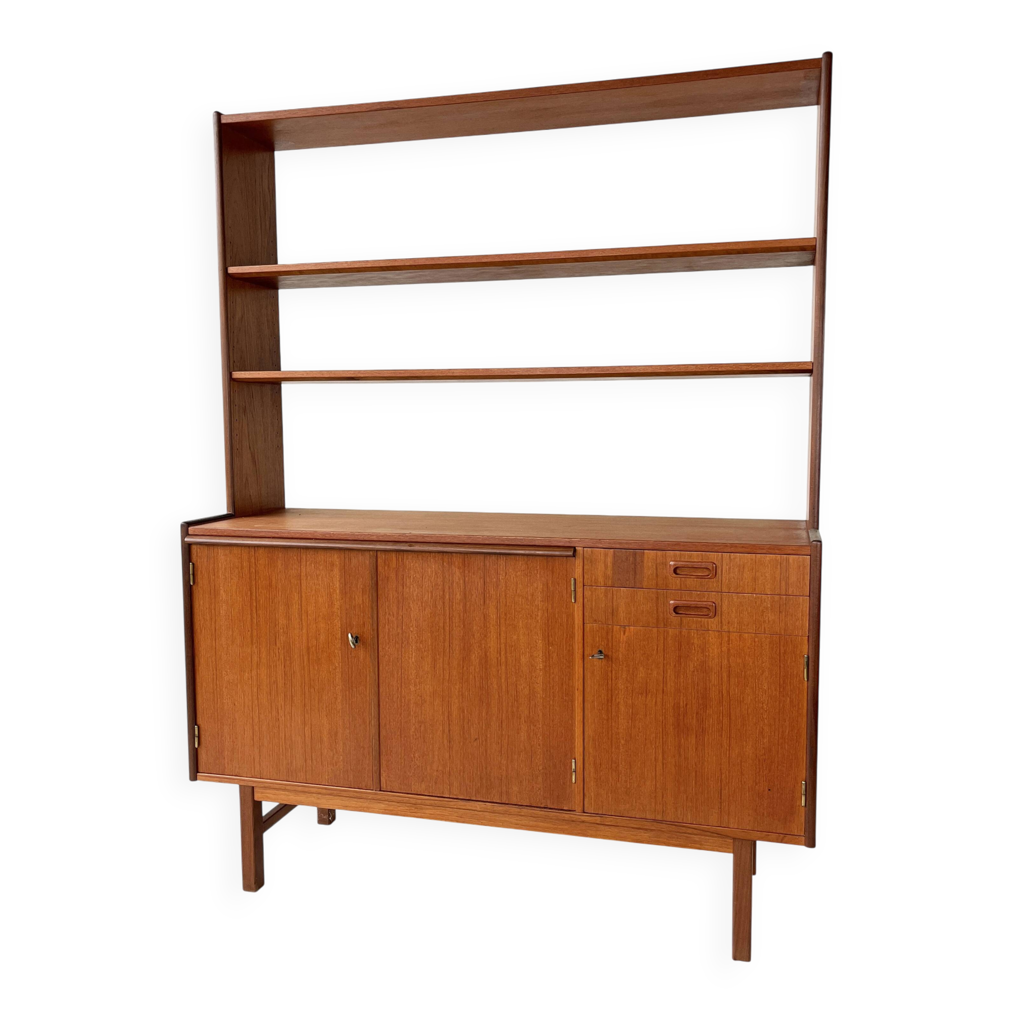Teak bookcase/desk