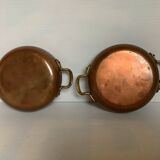 Pair of copper frying pans