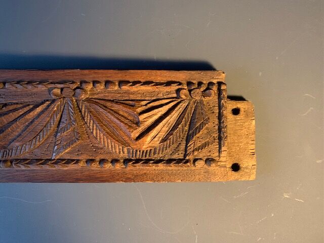 Antique carved wooden pediment