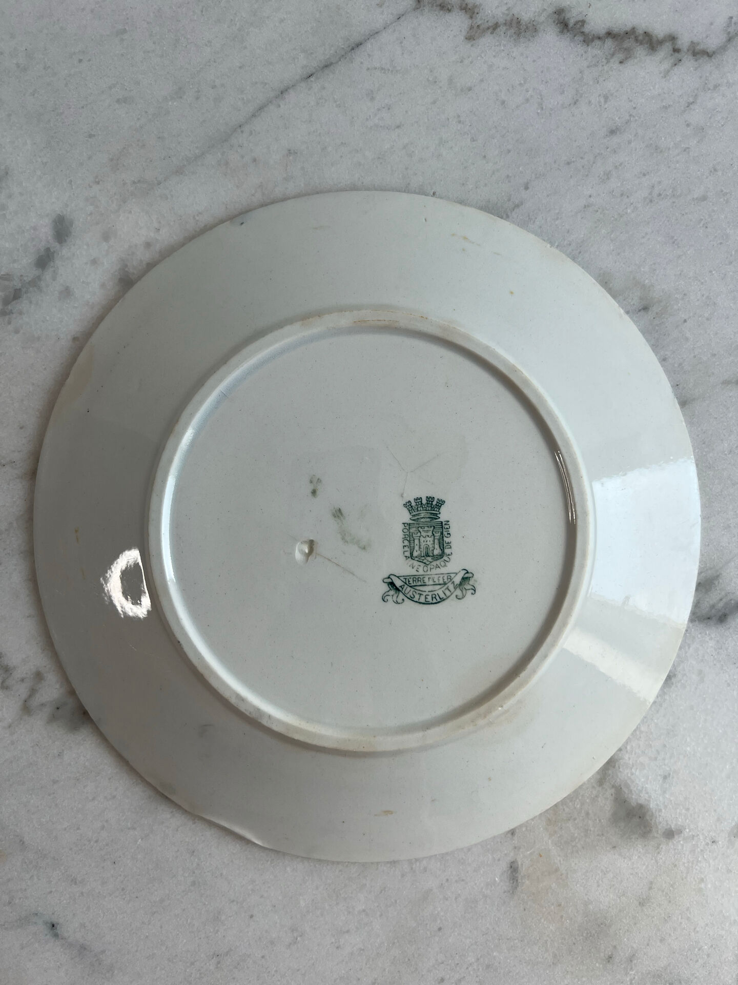 Lot de 2 assiettes plates GIEN, Collection Austerlitz