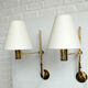 Pair orientable sconces V-393 Hans-Agne Jakobsson for AB Markaryd Sweden, brass