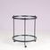 1960s round trolley black metal with two glass tops Janni van Pelt Netherlands