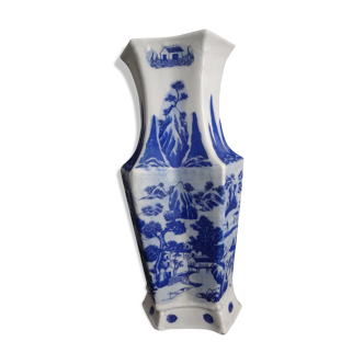 Vase chinois octogonale XXème