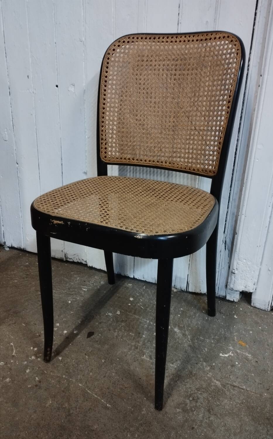 Wooden and cane chair