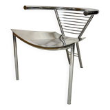 Fauteuil métal chromé, Ronald-Cecil Sportes, 1980