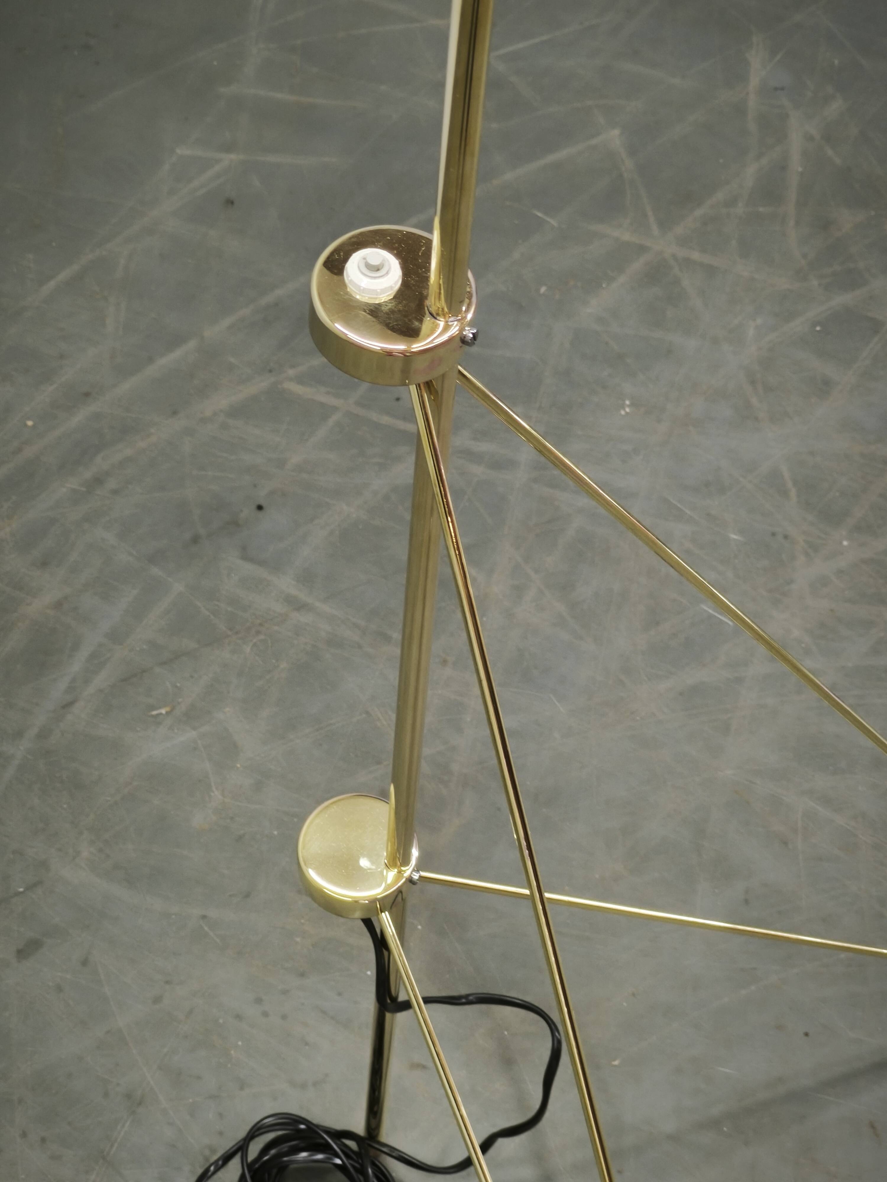 Josef Hurka Giraffe Brass Floor Lamp for Napako, Czechoslovakia, 1960s