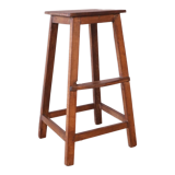 Old Burmese teak workshop top stool