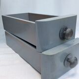 Duo vintage wooden drawers