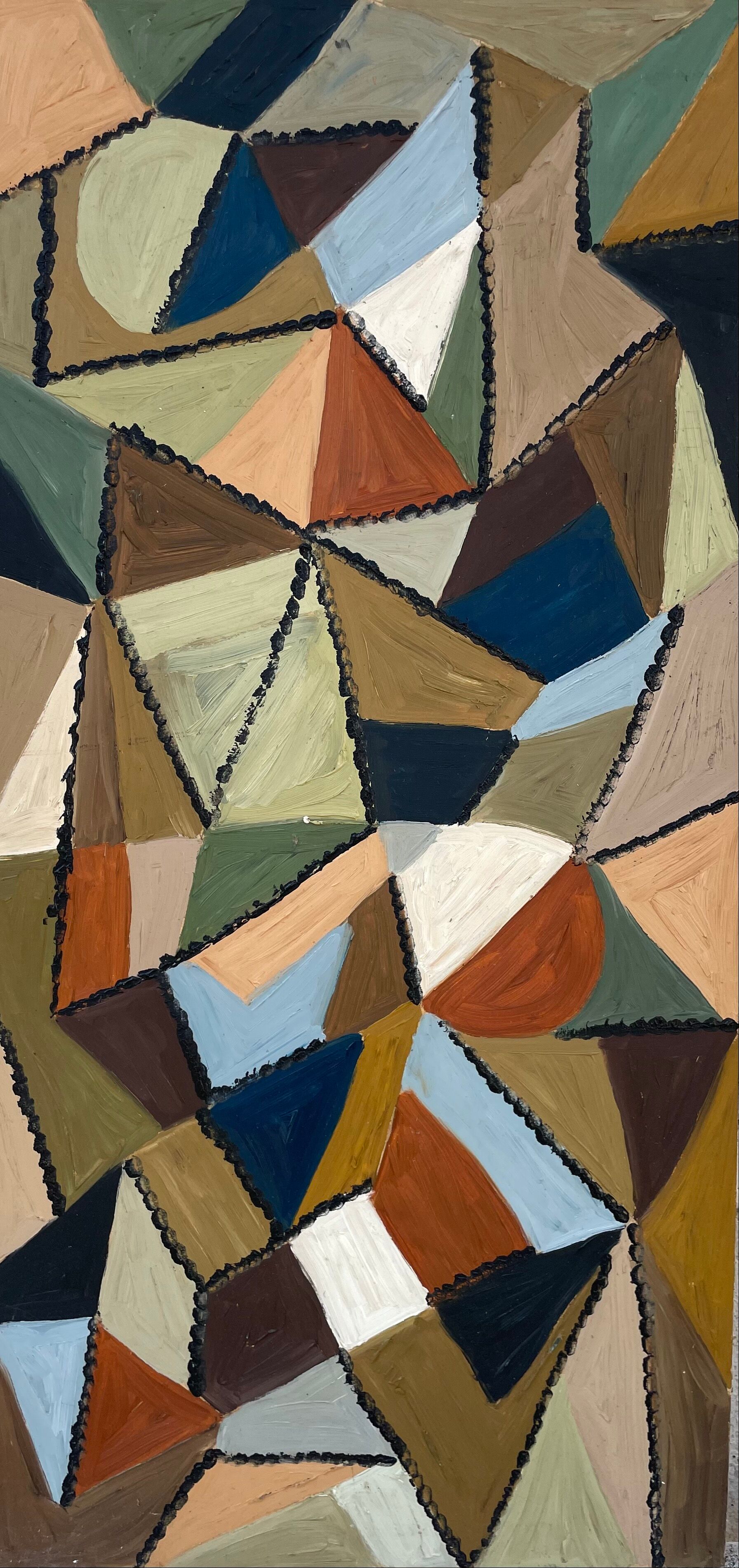 Tableau peinture moderne composition abstraite xxe