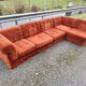 Banquette canapé velours modulable 5 blocs