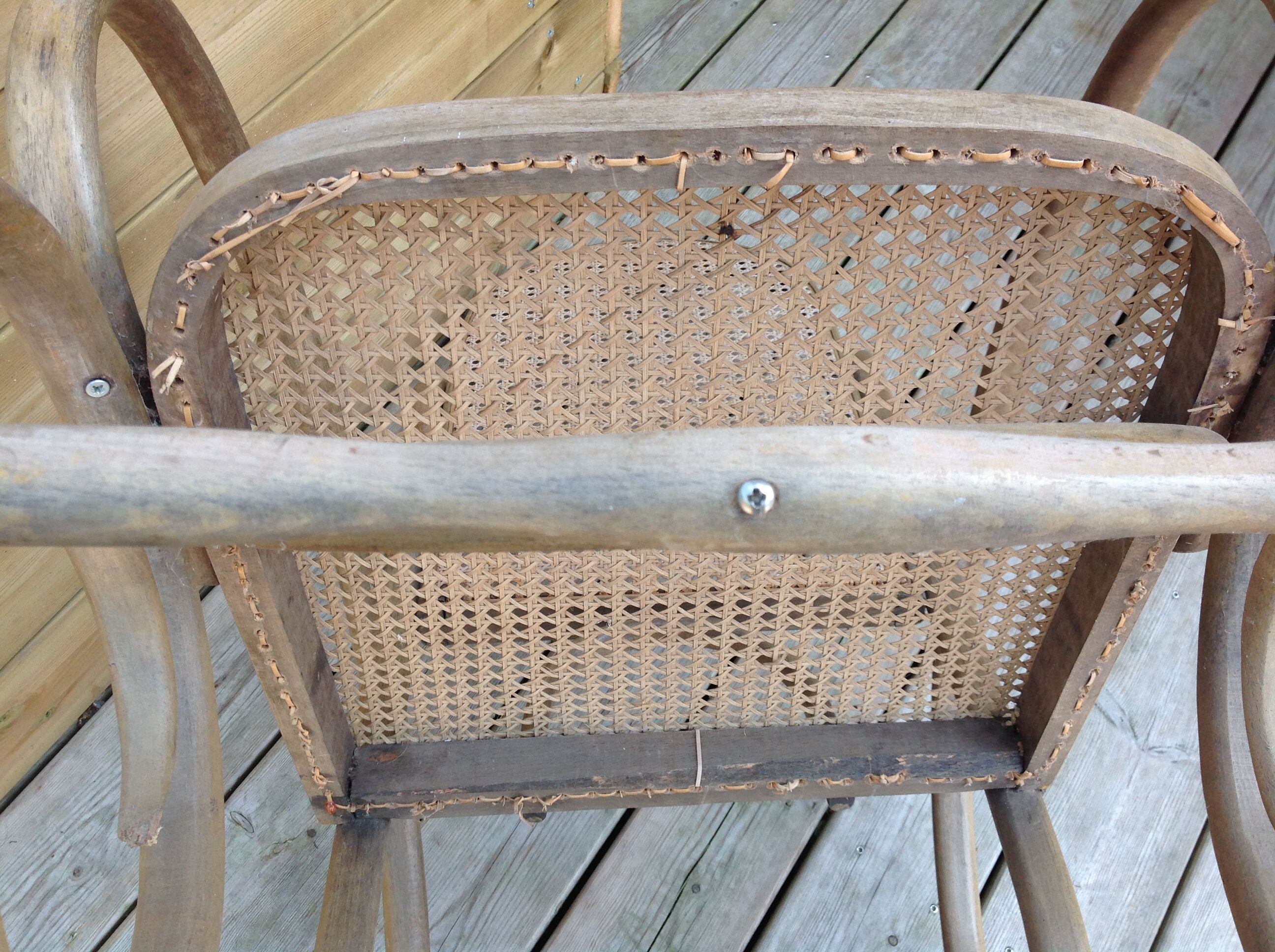 Rocking chair in caning
