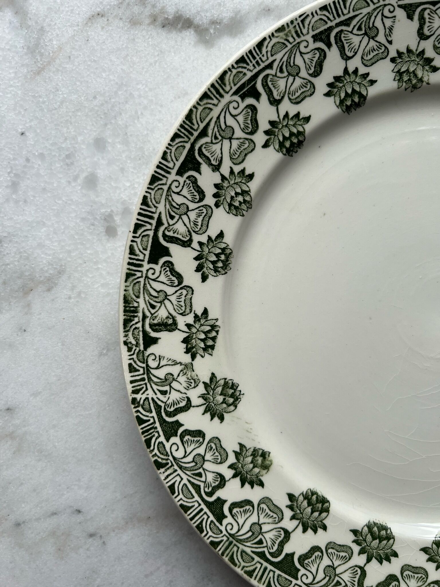 Set of 10 plates Terre de Fer, Model Clover - Badonviller