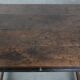 Antique English oak side table from the 18th century with bobbin legs