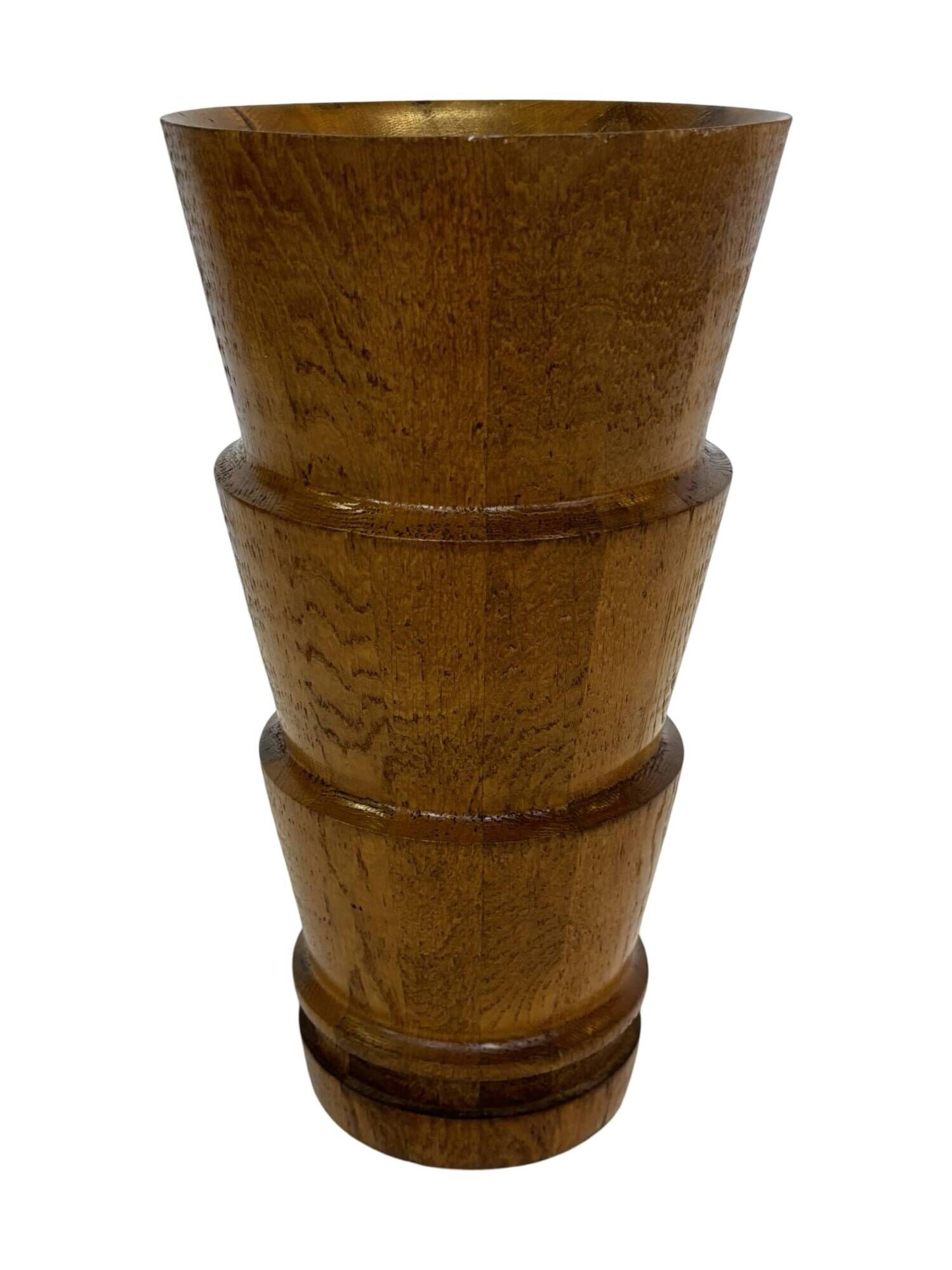 Vintage umbrella holder wooden basket storage 1960 minimalist design