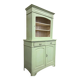 Vintage mint green wooden display/storage cabinet
