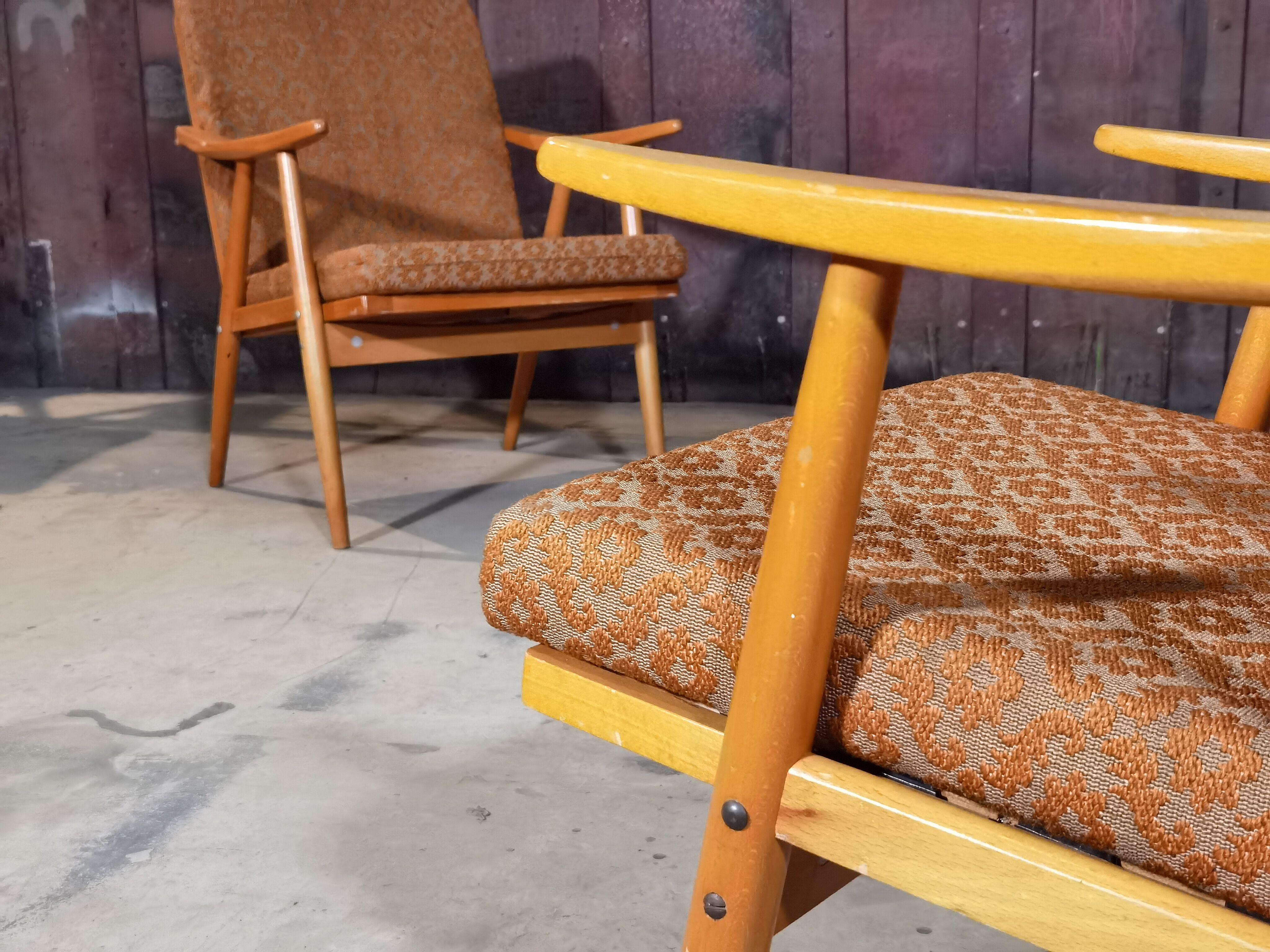 Paire de fauteuils Thonet Boomerang